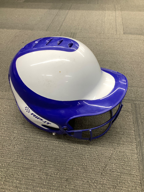 Vist Large View of Product Image Which is Used RIP-IT BLUE Batting Helmet w/Mask Royal Blue MD