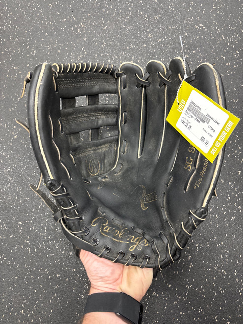 Vist Large View of Product Image Which is Used Rawlings SG96B BB/SB Glove RH Throw Black 13"