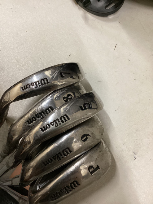 Vist Large View of Product Image Which is Used Wilson TOUR RX Mens Package Set RH Grey 11 Piece