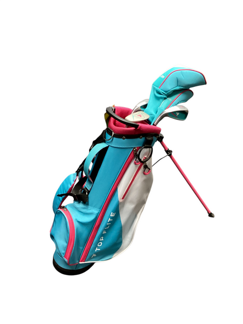 Vist Large View of Product Image Which is Used Top Flite 3-5 Jr Girls Package Set Left Hand Carolina Blue And Pink 6 Piece