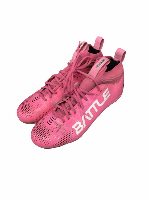 Vist Large View of Product Image Which is Used Battle Sports Adult FB Cleats Pink Senior 8.5