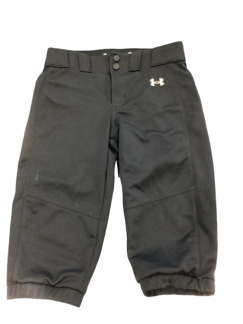 Vist Large View of Product Image Which is Used Under Armour BASEBALL PANTS BLACK KNICKERS BB/SB Pant Boys Black MD