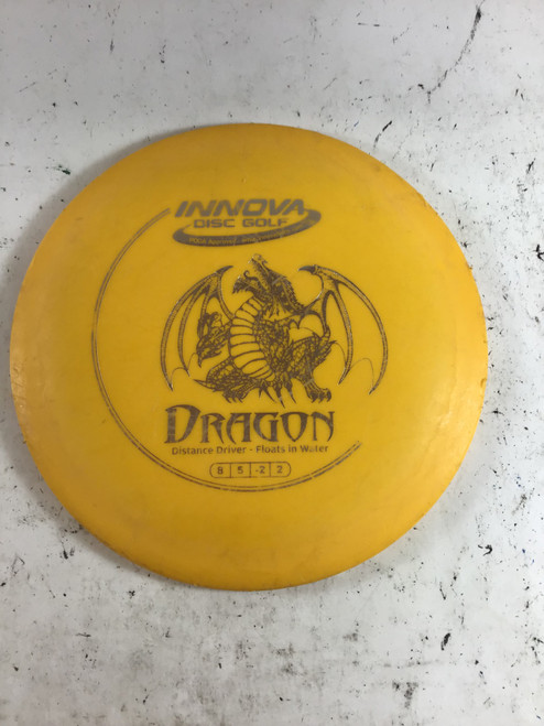 Vist Large View of Product Image Which is Used Innova DX DRAGON Disc Golf Driver Yellow 158g