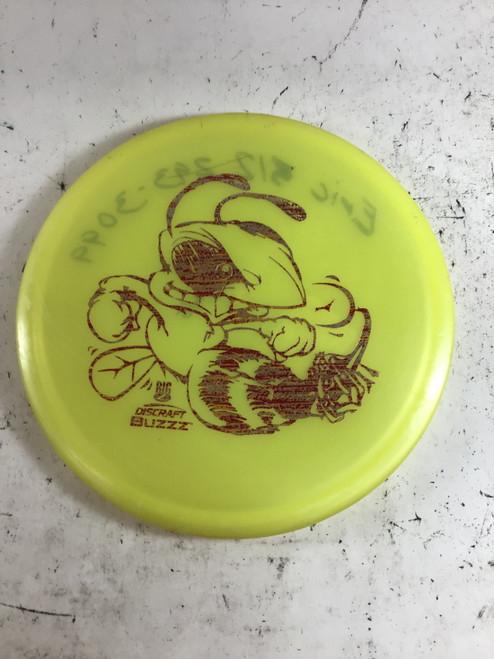 Vist Large View of Product Image Which is Used Discraft BIG Z BUZZZ Disc Golf Mid Range Yellow 180g
