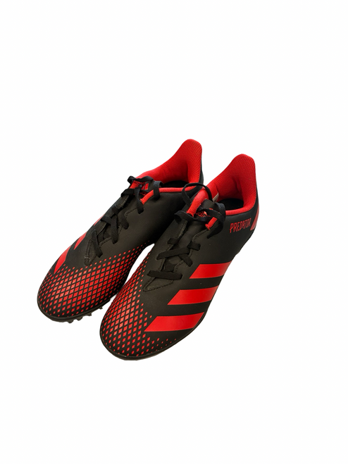 Vist Large View of Product Image Which is Used Adidas Soccer Indoor Shoes Red Senior 5.5