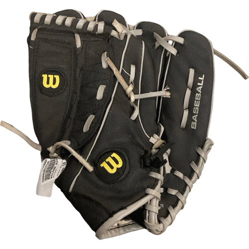 Vist Large View of Product Image Which is Used Wilson A2434WB BB/SB Glove RH Throw Black 10 1/2"