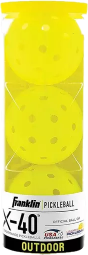 Vist Large View of Product Image Which is New Franklin X-40 Outdoor Pickleball 3PK Lime