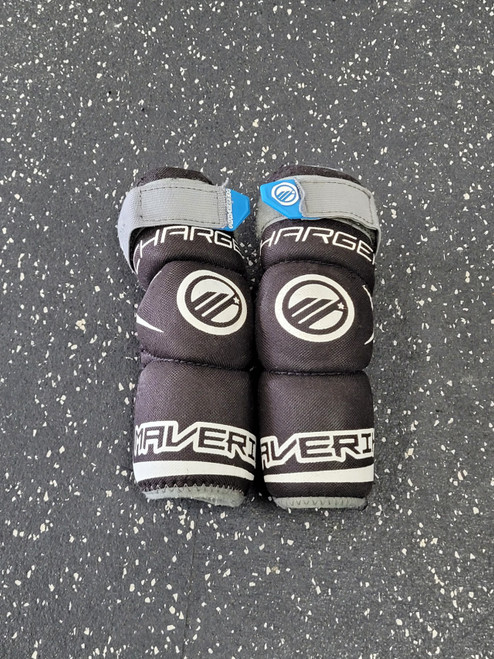 Vist Large View of Product Image Which is Used Maverik CHARGER Lacrosse Arm Pads/Guards Black SM
