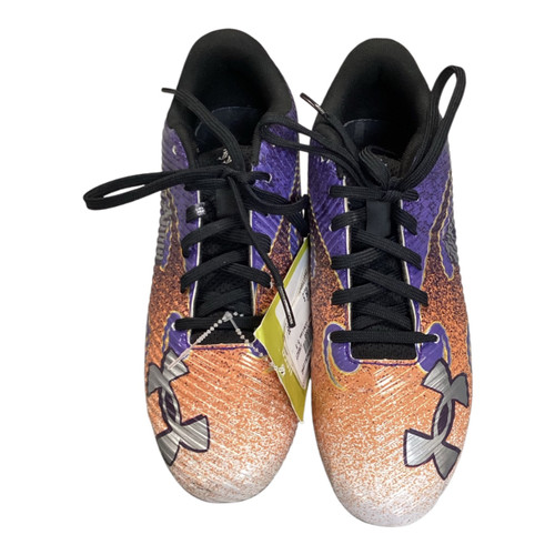 Vist Large View of Product Image Which is Used Under Armour Jr FB Cleats Purple Junior 05.5