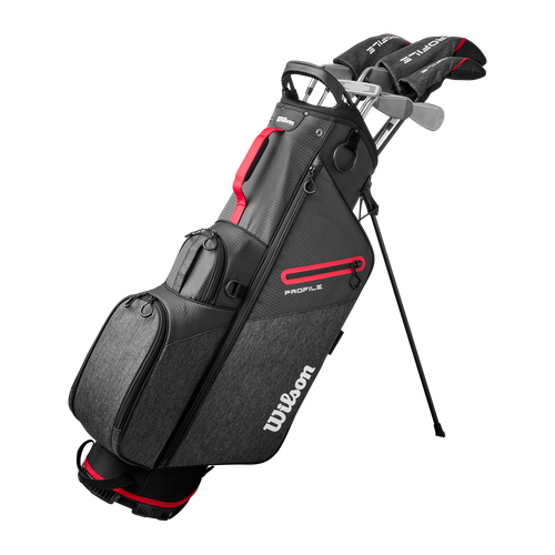 Vist Large View of Product Image Which is New Wilson Men's Left Handed Profile Complete Set With Stand Bag