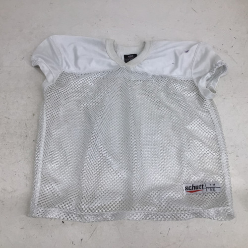 Vist Large View of Product Image Which is Used Schutt YOUTH MD PRACTICE JERSEY FB Top Youth White MD