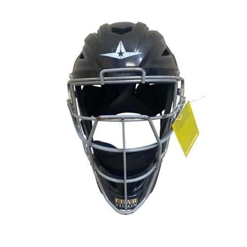 Vist Large View of Product Image Which is Used All-Star I-BAR VISION MASK Batting Helmet w/Mask Black LG