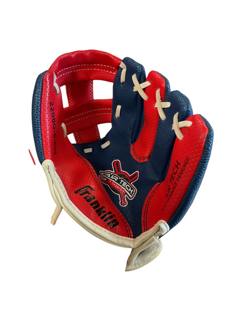 Vist Large View of Product Image Which is Used Franklin AIR TECH BB/SB Glove T-ball Navy Blue 8"