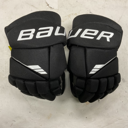 Vist Large View of Product Image Which is Used Bauer LIL SPORT Junior Gloves Black And Red 10"