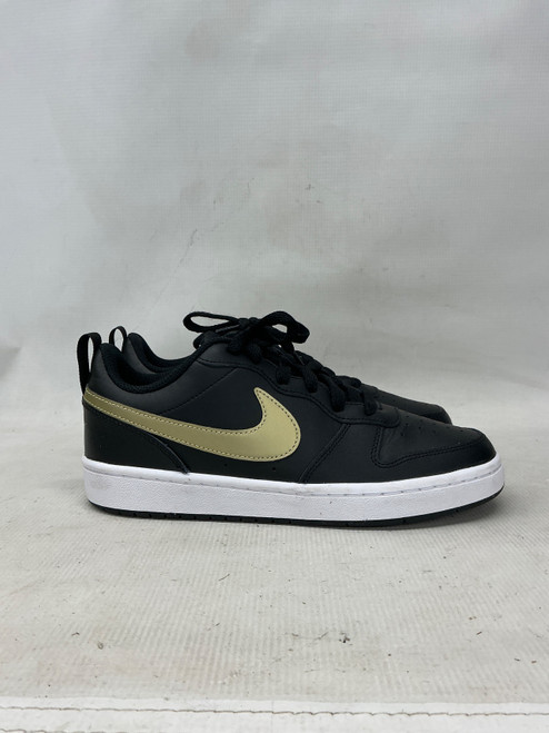 Vist Large View of Product Image Which is Used Nike COURT BOROUGH LOW 2 Basketball Shoes M Black And Gold Senior 7
