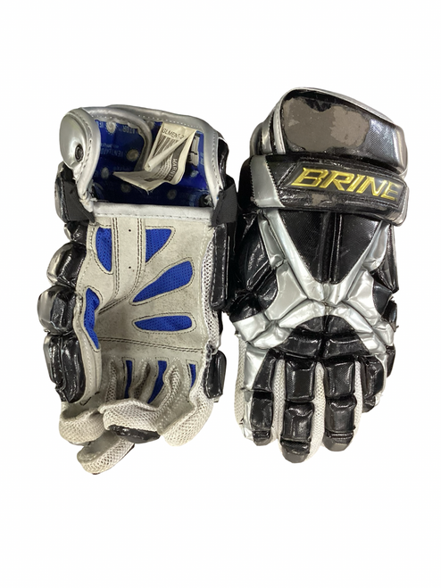 Vist Large View of Product Image Which is Used Brine MENACE Lacrosse Gloves Mens Black MD