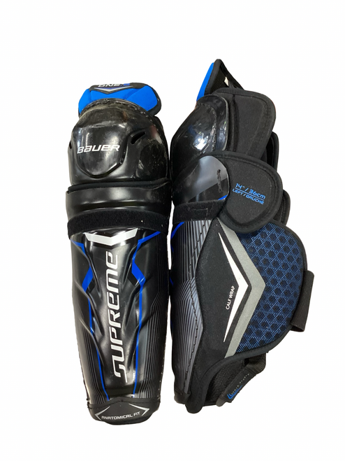 Vist Large View of Product Image Which is Used Bauer SUPREME ONE.8 Senior Shin Guards Black 14"