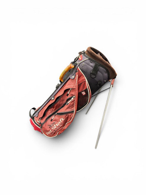 Vist Large View of Product Image Which is Used Wilson Mens Stand Bag Black And Red