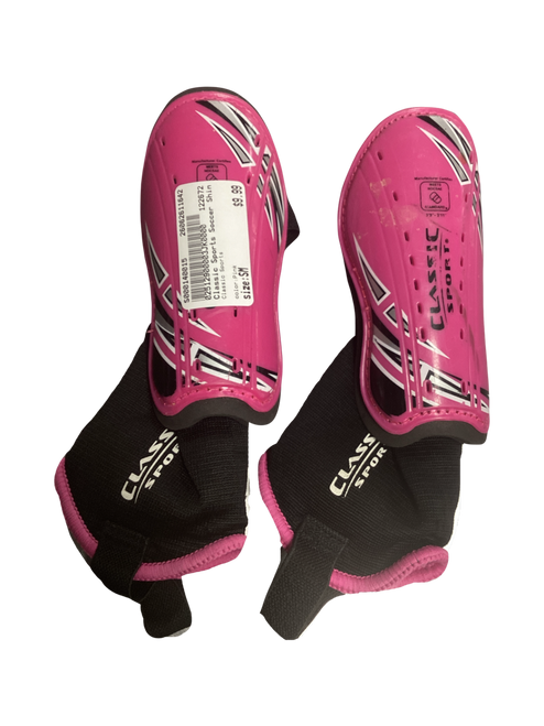 Vist Large View of Product Image Which is Used Classic Sports Soccer Shin Guards Youth Pink SM
