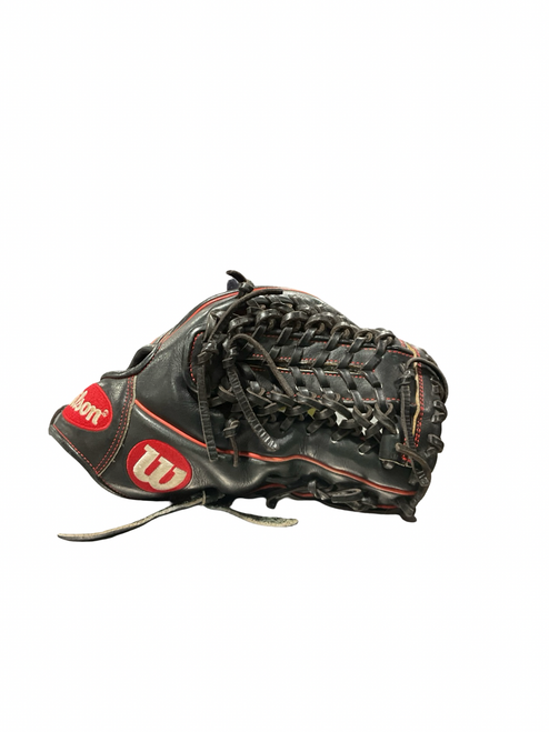 Vist Large View of Product Image Which is Used Wilson A2000 BB/SB Glove RH Throw Black 12 1/4"