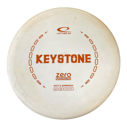 Vist Large View of Product Image Which is Used Latitude 64 KEYSTONE Disc Golf Putter White 174g
