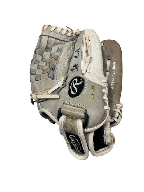 Vist Large View of Product Image Which is Used Rawlings HIGHLIGHT BB/SB Glove RH Throw Grey 12"
