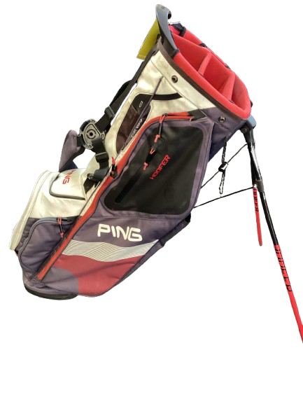 Vist Large View of Product Image Which is Used Ping HOOFER Mens Stand Bag White/Royal/Red