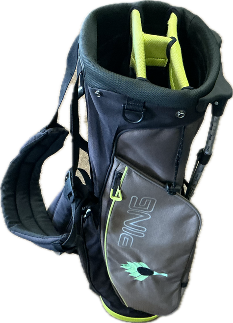 Vist Large View of Product Image Which is Used Ping E2 Mens Stand Bag Black And Neon Green