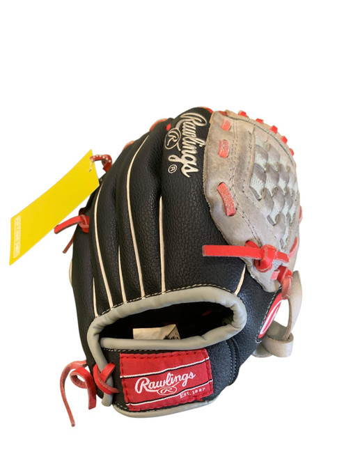 Vist Large View of Product Image Which is Used Rawlings MIKE TROUT BB/SB Glove RH Throw Grey 9 1/2"