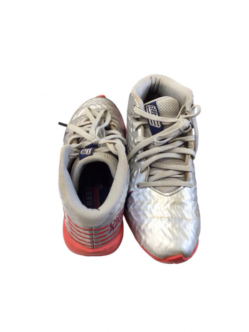 Vist Large View of Product Image Which is Used Under Armour Jr FB Cleats Red And Chrome Junior 03