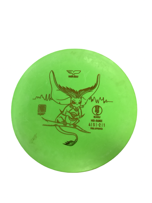 Vist Large View of Product Image Which is Used YIKUN SHU Disc Golf Mid Range Kelly green