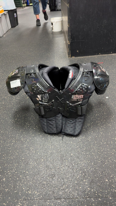Vist Large View of Product Image Which is Used Schutt Y-FLEX 5.2 FB Shoulder Pads Black LG