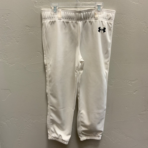 Vist Large View of Product Image Which is Used Under Armour PANT BB/SB Pant Boys White LG