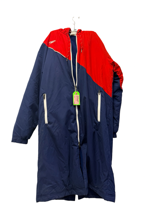 Vist Large View of Product Image Which is Used Speedo Color Block Team Parka - Unisex(7201606) Navy Blue And Red SM
