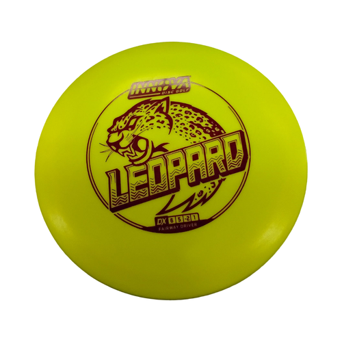Vist Large View of Product Image Which is Used Innova DX LEOPARD Disc Golf Driver Yellow 150g