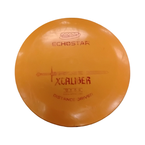 Vist Large View of Product Image Which is Used Innova ECHOSTAR XCALIBER Disc Golf Driver Orange 172g