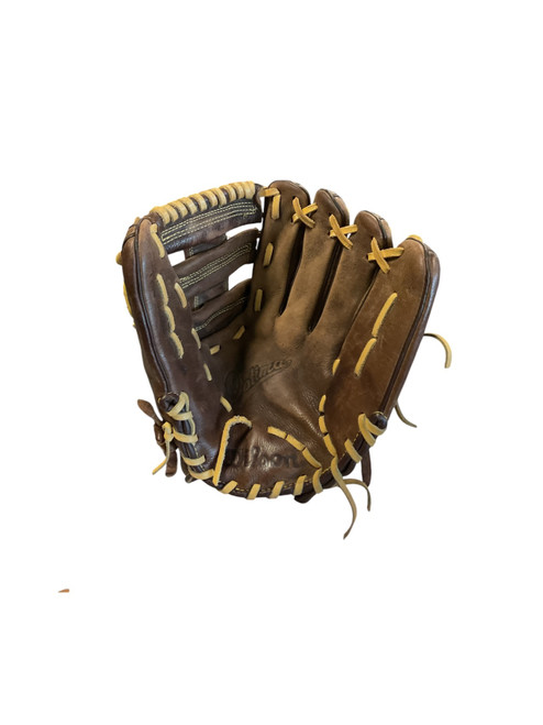 Vist Large View of Product Image Which is Used Wilson A800 BB/SB Glove RH Throw Brown 11 3/4"