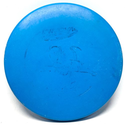 Vist Large View of Product Image Which is Used Innova DX POLECAT Disc Golf Putter Royal Blue 174g