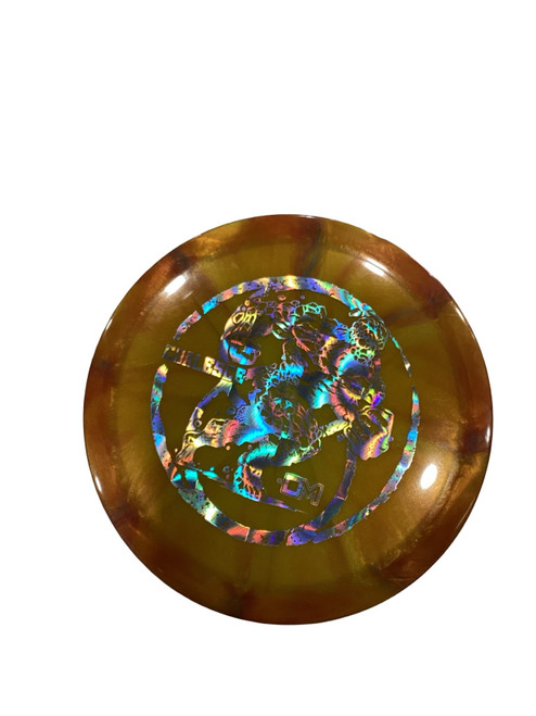 Vist Large View of Product Image Which is Used Thought Space Athletics COALESCE Disc Golf Driver Texas Orange
