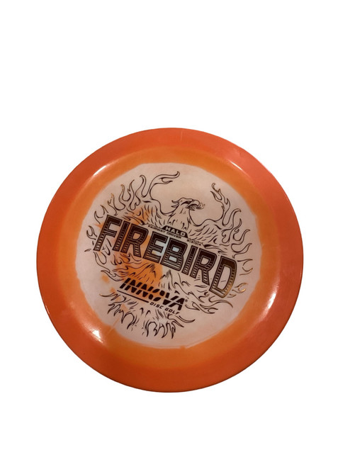 Vist Large View of Product Image Which is Used Innova FIREBIRD Disc Golf Driver Orange 175g