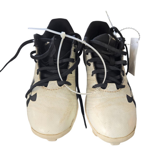 Vist Large View of Product Image Which is Used Under Armour AUTHENTIC BASEBALL CLEATS BB/SB Cleats White Youth 13.0