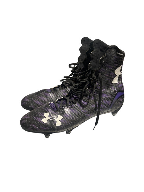 Vist Large View of Product Image Which is Used Under Armour Adult FB Cleats Black Senior 14