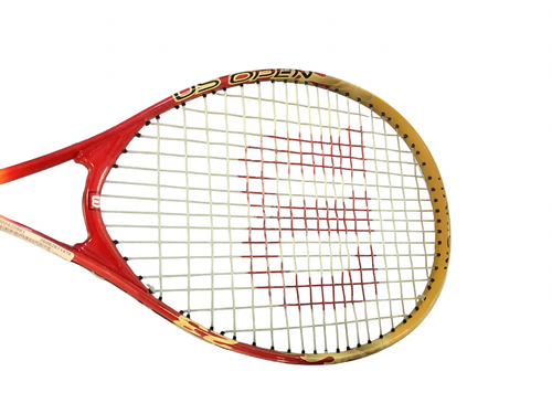 Vist Large View of Product Image Which is Used Wilson US OPEN 23 Junior Tennis Racquet Red 23"