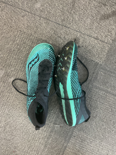 Vist Large View of Product Image Which is Used Saucony Track & Field Cleats Adult Teal Senior 10