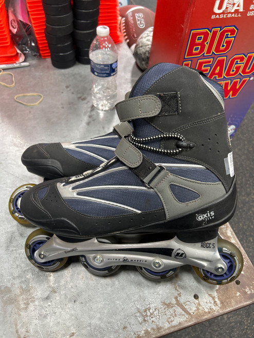 Vist Large View of Product Image Which is Used Ultra Wheels ABEC5 Senior Aggressive Skates Navy Blue Senior 13