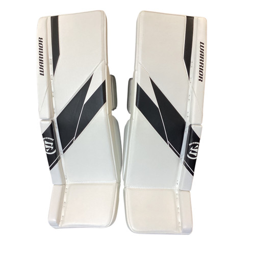 Vist Large View of Product Image Which is Used Warrior R/G7 JR Goalie Leg Pads Junior White 30"