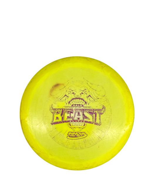 Vist Large View of Product Image Which is Used Innova BEAST Disc Golf Driver Yellow