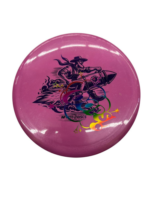 Vist Large View of Product Image Which is Used Infinite Discs ROCKET COWBOY Disc Golf Driver Pink