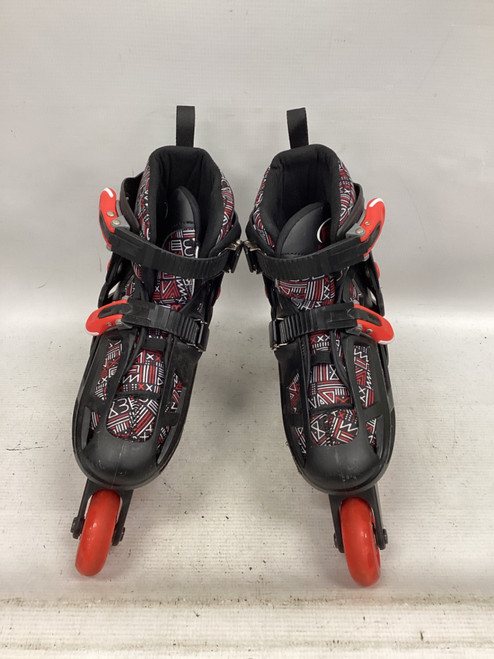 Vist Large View of Product Image Which is Used RollerDerby ADJUSTABLE 3-6 Junior Rec Fitness Skates Black Adjustable