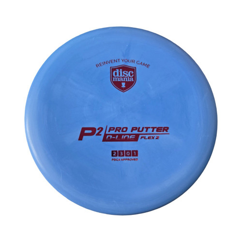 Vist Large View of Product Image Which is Used Discmania P2 PRO PUTTER D-LINE Disc Golf Putter Royal Blue